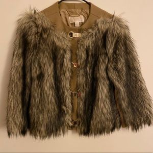 Michaels Kors Shell Faux Coyote Fur